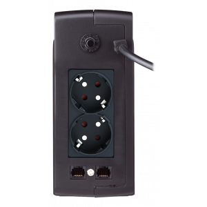 VFD 600 (CEE 7/3), 2x Schuko outlets,600VA, 0.50 OPF,black 10120401