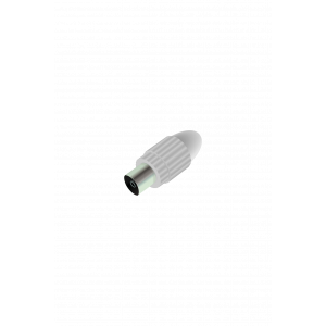 Antenna plug female straight, 10.5mm, White 103785