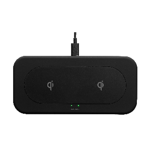 Qi Dual Wireless charger, 2x 10W, USB-C Cable 1m 1110141