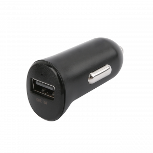 Car charger 12W, USB-A Light. Cable 1m, MFi, Black 1110628