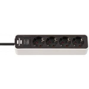 Ecolor Extension Lead 4-way white/black 1.5m H05VV-F 3G1.5 1153240020