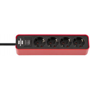 Ecolor Extension Lead 4-way red/black 1.5m H05VV-F 3G1.5 1153240070
