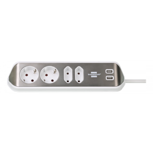 Estilo corner socket strip with USB charging function W 1153590420