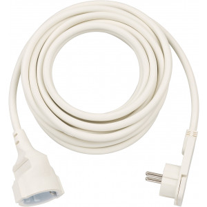 Short Extension Cable With Angled Flat Plug 5m H05VV-F3G1.5 white 1168980250