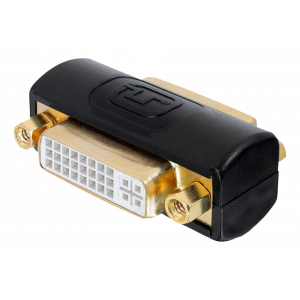 DVI-I Dual Link adapter, female - female, 1080p 60Hz, black