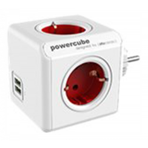 Power distribution unit, AC 220-240 V, output connectors: 4 (CEE 7/3), Boston red 1202RD/DEOUPC