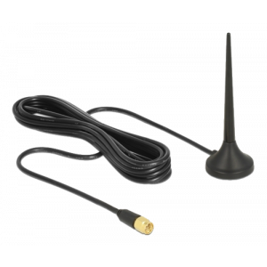 LTE / GSM / UMTS Antenna SMA plug 3 dBi fixed omnidirectional with magnetic base 12416
