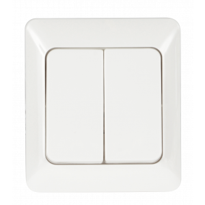 Wall switch 2x1-pol, 16A 1400131 - U224