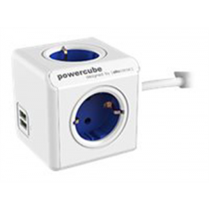 Power distribution unit, AC 250 V, output connectors: 6 (USB, Power), 1.5 m, cobalt blue 1402BL/DEEUPC