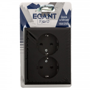 Double socket flush Grounded 1500926