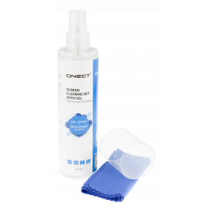 Skärmrengöringsspray, 250 ml + mikrofiberduk 180010