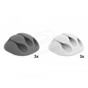 Cable Holder with 3 feed-throughs Set 6 pieces 18297