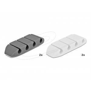Cable Holder with 4 feed-throughs trapezoid Set 4 pieces 18330