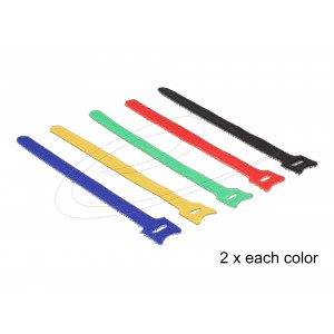 Hook-and-loop fasteners coloured L 200 x W 12 mm 10 pieces 18635