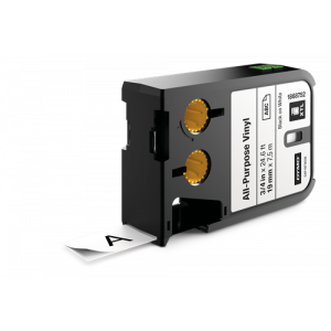 XTL All-Purpose Vinyl Labels, 19mm, black on white 1868752