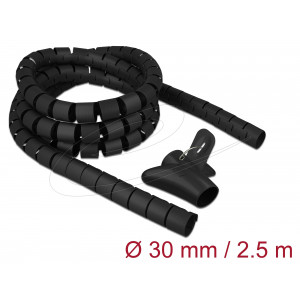 Spiral Hose with Pull-in Tool 2.5 m x 30 mm black 18838