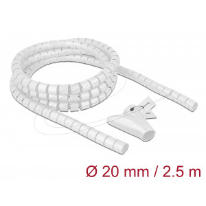Spiral Hose with Pull-in Tool 2.5 m x 20 mm white 18840