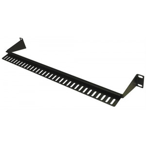 Kabelstöd för 19" montering, 1U, svart 19-1
