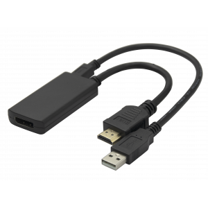 HDMI - DisplayPort adapter, 4K/60Hz, 0,2m, black 1902013