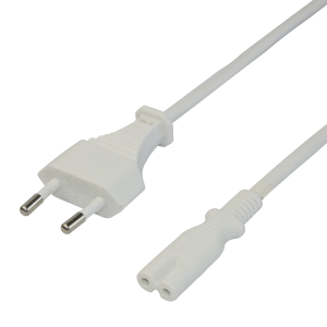 Power cord CEE 7/16 - C7, 3,0m, white 1902294
