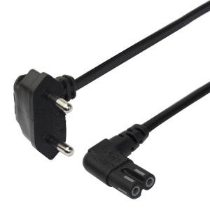 Power cord CEE 7/16 - C7 angled, 1,5m, black 1902299