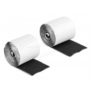 Hook-and-loop tape self-adhesive L 1 m x W 50 mm black 19063