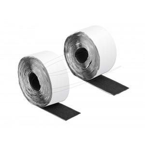 Hook-and-loop tape self-adhesive L 5 m x W 50 mm black 19073