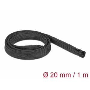 Braided Sleeve with zip fastener heat-resistant 1 m x 20 mm 19103
