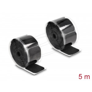 Hook-and-Loop Pad Roll Self-Adhesive 45×50 mm 5 m Black 19108