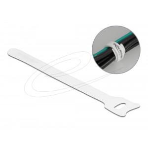 Hook-and-loop cable tie L 150 x W 12 mm white 10 pieces 19519