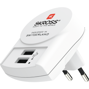 Euro USB Charger - 2xUSB Type A 1.302421