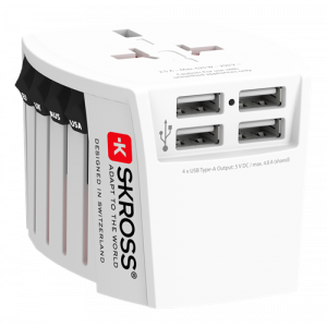 MUV USB 4xA, 2-pole travel adapter with 4x USB-A ports 1.302961