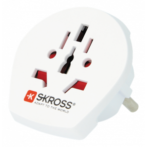 World to Europe, travel adapter, 100-250 V max 16 A, grounded, white 1.500211-E