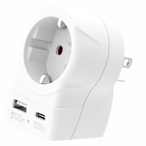 Europe to USA USB Country Travel Adapter and USB Charger in one The US socket standard is used in almost 50 destinations around the world. This Country Travel Adapter from SKROSS® provides a reliable and easy connection for devices with a Schuko or Euro 
