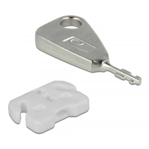 Lås för USB-portar, 5 USB-lås, 2 nycklar, vit 20648