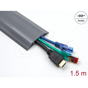 Cable Duct PVC flexible 50 x 13 mm - length 1.5 m grey 20732