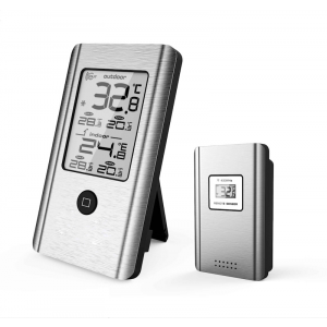 Inne ute termometer alu front 225