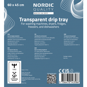 Driptray 60cm x 45cm deep Transparent 2430024