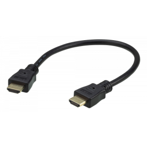 Höghastighets HDMI-kabel med Ethernet 0,3m, svart 2L-7DA3H