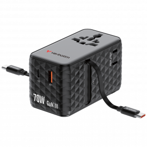 Adapter features the latest GaN III technology, a cutting-edge semiconductor material that efficiently handles high voltage and high-frequency applications. This innovation makes the adapter smaller, lighter, and more efficient than traditional silicon-ba