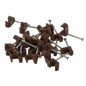 Kabelklipps 3x5mm, Brun, 25 st 303787