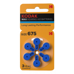 Batterier Hörapparat P675 PR44 6-pack - Kodak