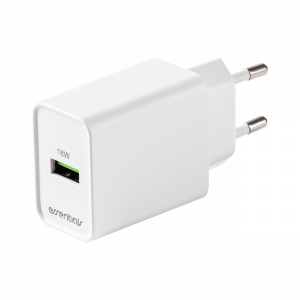USB wall Charger 18 W Fast charging, 1x USB-A, white 3052349
