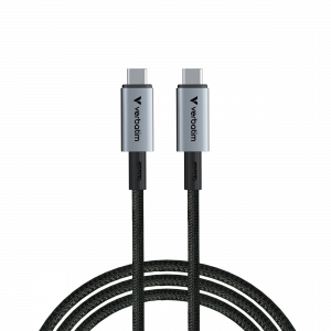 Designed for high-performance devices, the Verbatim Sync & Charge USB-C® to USB-C USB4 Cable delivers ultra-fast charging and data transfer. Whether you're working with demanding applications or transferring large files, this cable offers unmatched speed 