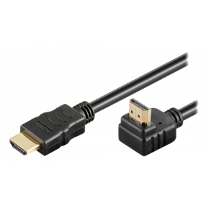 HDMI cable with Ethernet, HDMI male to HDMI male, 3 m, 90° connector, 4K support 31918