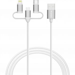 Essentials 3in1 Sync&Charge USB-A to Micro-B,USB-C,Lightning 32394