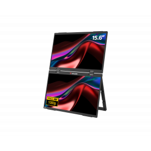 The Verbatim Portable 15.6″ FHD Dual Monitor Essentials delivers two 1920×1080 IPS screens positioned vertically with a 16:9 aspect ratio and a wide 178° viewing angle for vibrant, consistent visuals. HDR support enhances image quality for work and entert