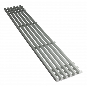 Ventilationsgaller, 60x10cm, krom 352130