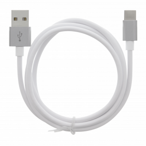 Cable USB-A - USB-C 2.4A, 1m, White 383204