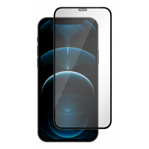 iPhone 12 Pro Max, Tempered Glass, full fit, black 387637
